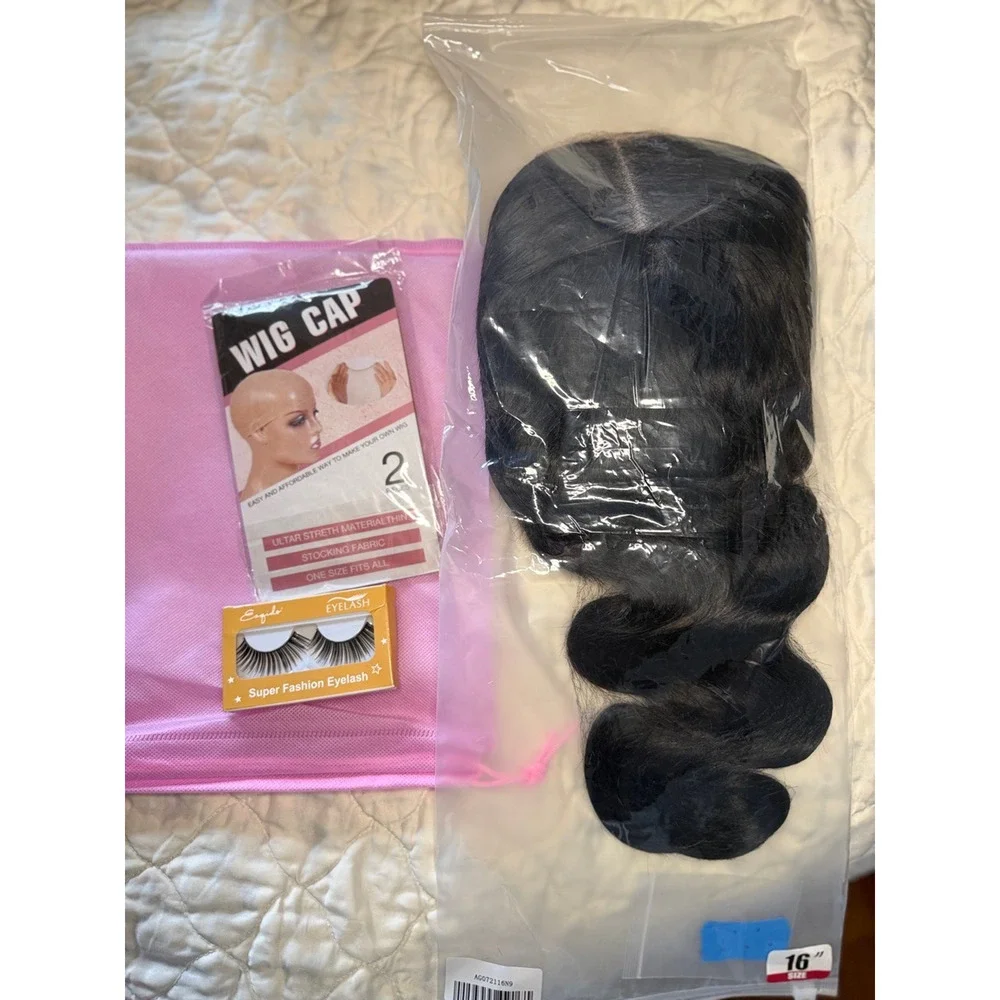 Tahikie 7x6 HD Lace Glueless Human Hair Wig Body Wave 250% Density